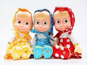 Мягкая игрушка Маша по мотивам мультфильма «Маша и Медведь», с музыкальным чипом, 29 см. (Мульти-Пульти, V86121/30Asim)